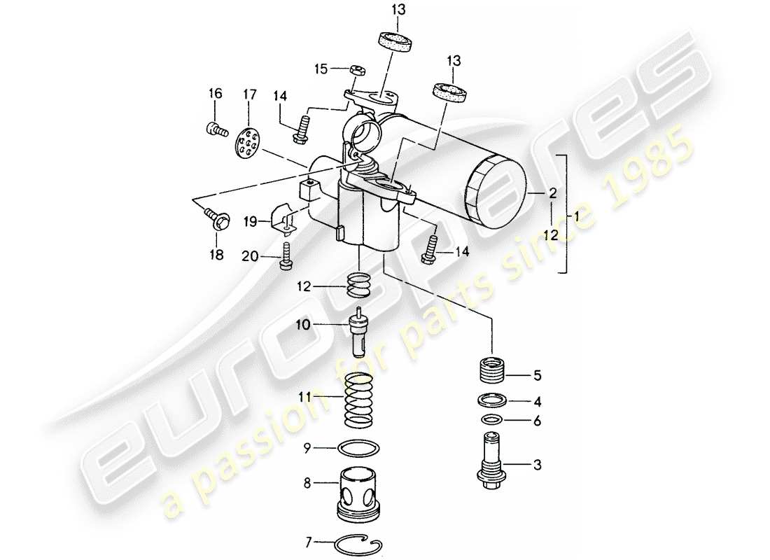 porsche 993 (1997) bracket - for - oil filter - and - thermostat part diagram