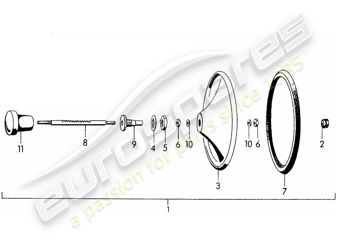 porsche 356/356a (1952) valve part diagram