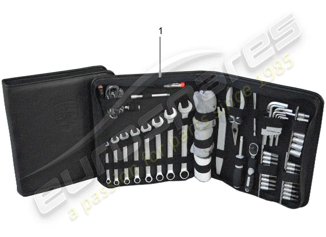 porsche tequipment panamera (2020) tool kit bag part diagram