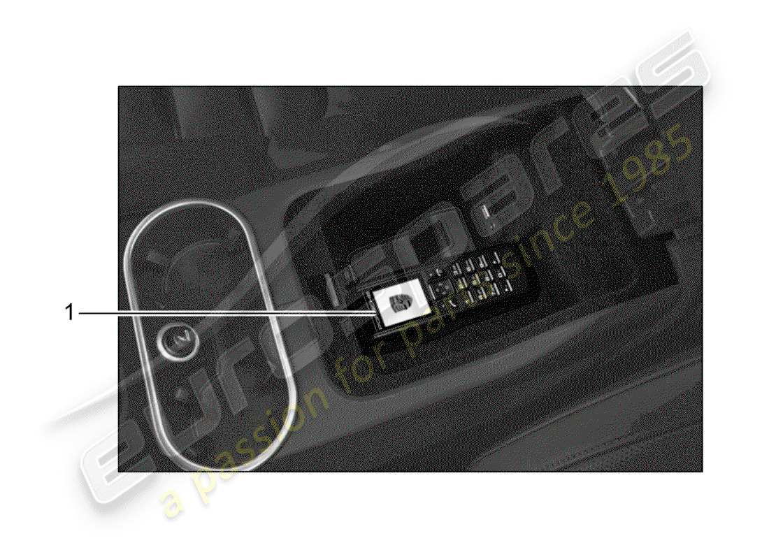 porsche 2007 (tequipment cayenne) telephone handset with part diagram