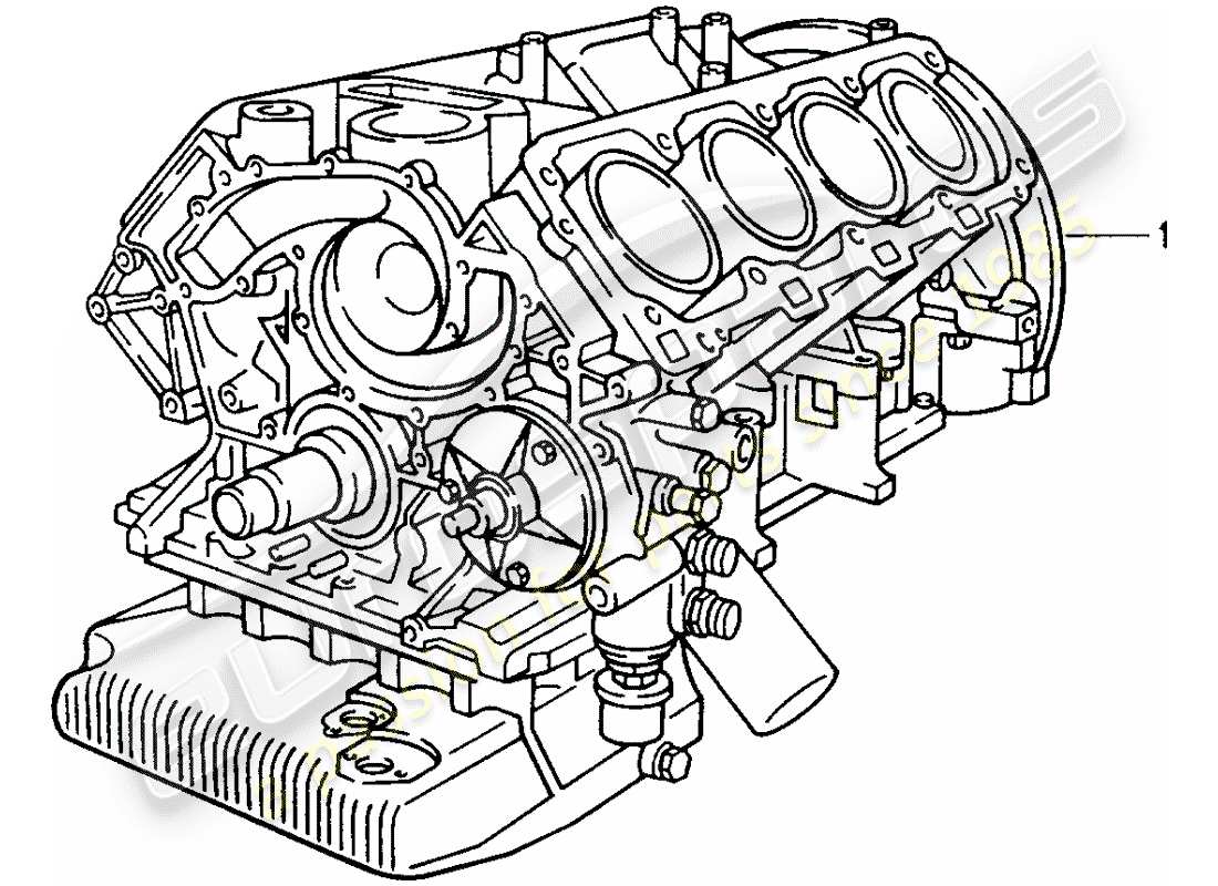 porsche 2008 (refurbished and exchange catalogue) short engine part diagram