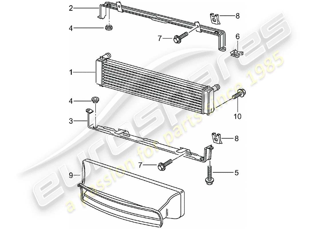 porsche 2000 (986 boxster) radiator - d - mj 2000>> part diagram