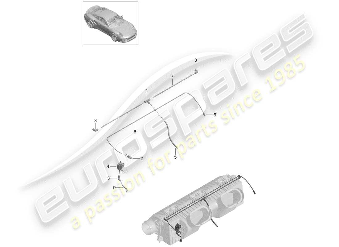 porsche 991 turbo (2015) air cleaner part diagram