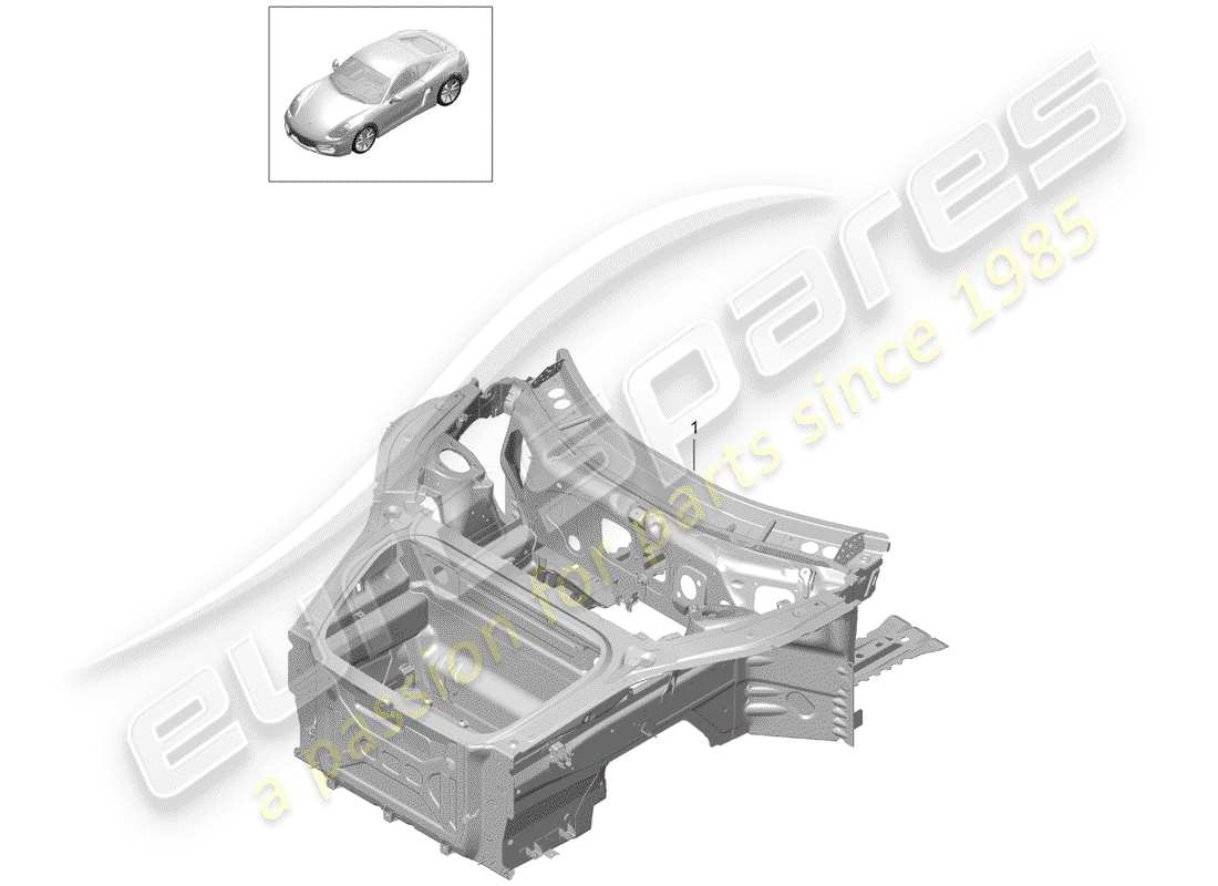 porsche 2014 (981 cayman) front end part diagram
