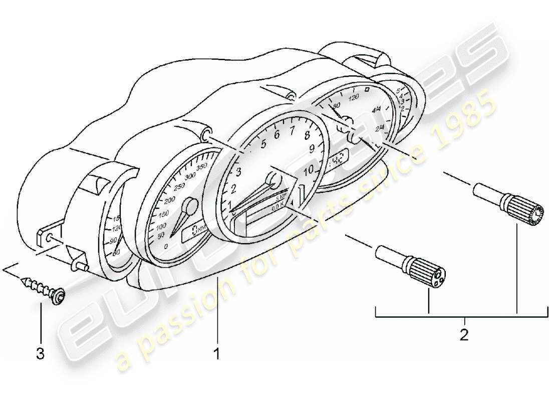porsche 2006 (carrera gt) instruments - complete parts diagram