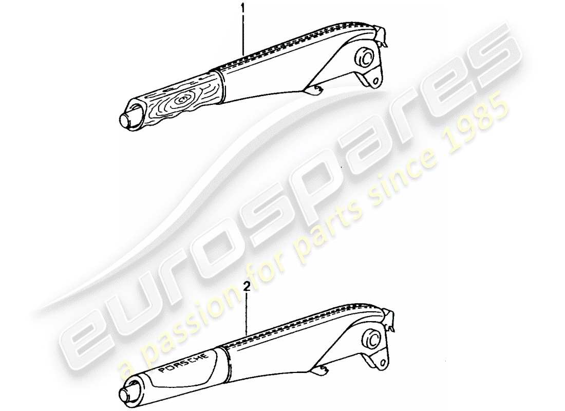 porsche 2004 (tequipment) hand brake lever part diagram