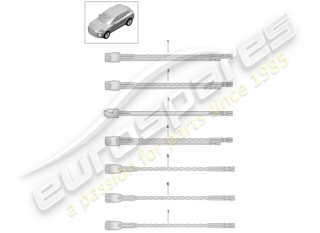 porsche 2019 (macan) harness part diagram