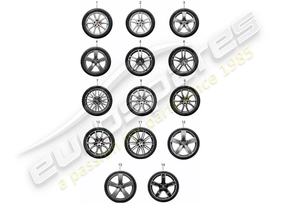 porsche tequipment cayenne (2003) gear set part diagram