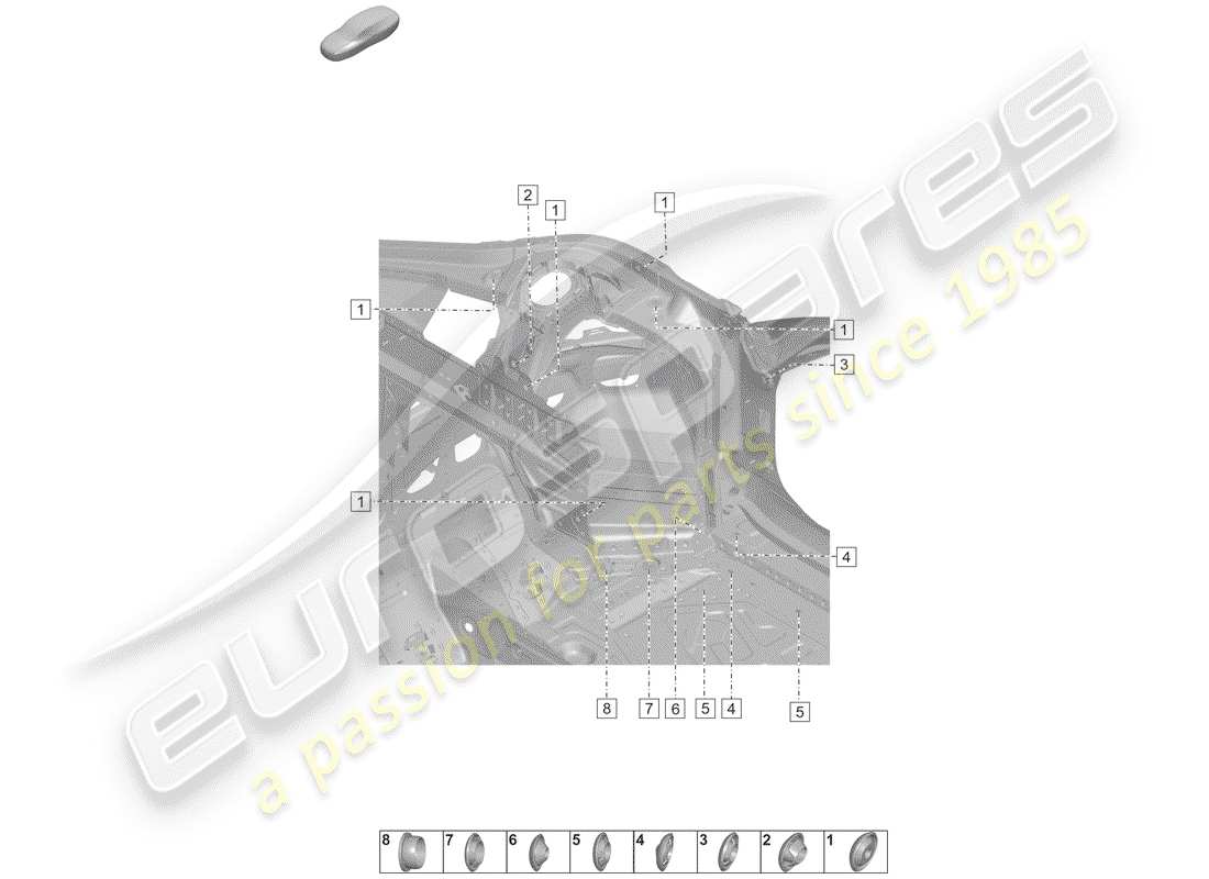 porsche 2019 (992-1) plugs for body part diagram
