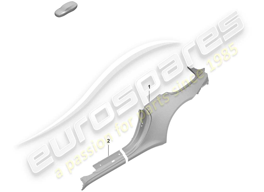 porsche 2019 (992-1) side panel part diagram