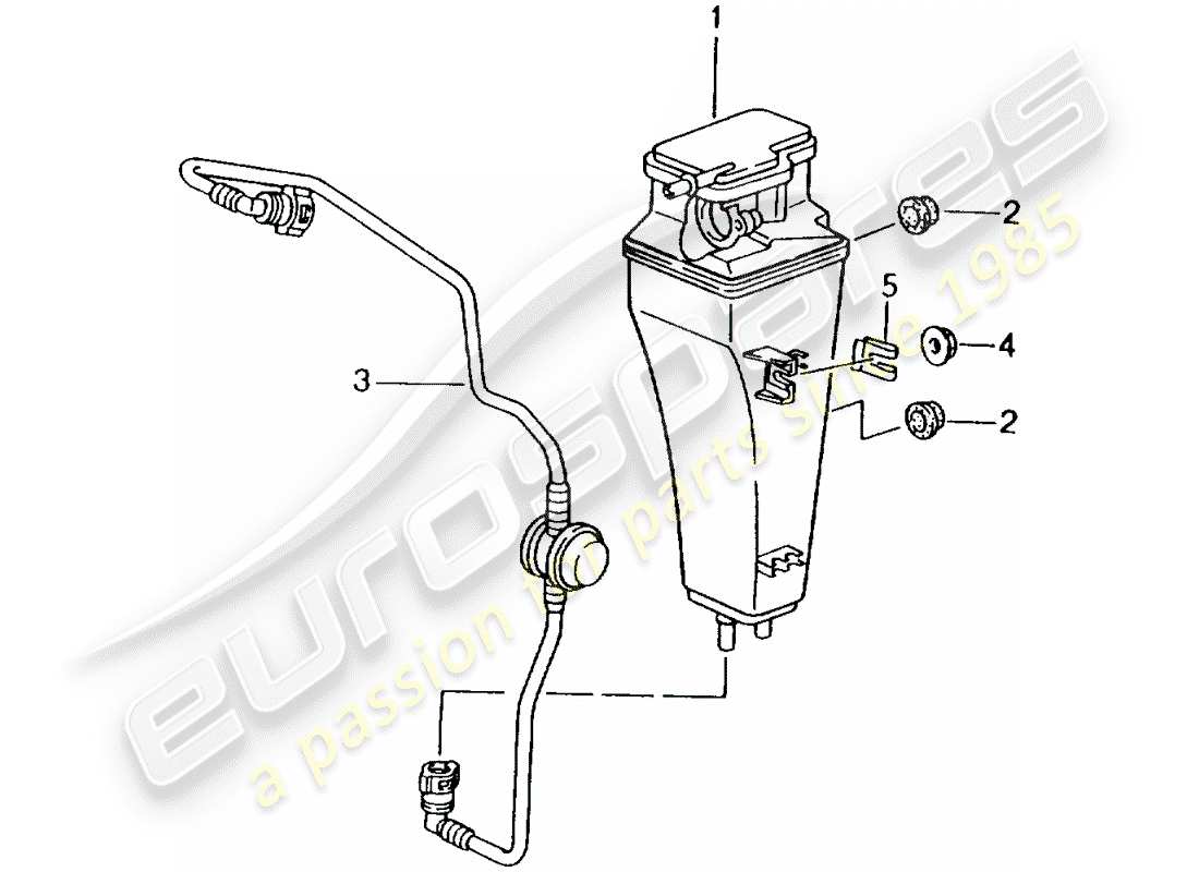 porsche 2005 (996 gt3) evaporative emission canister part diagram