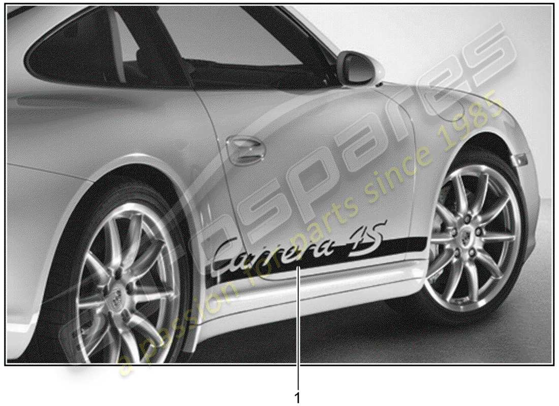 porsche tequipment catalogue (1997) trim foil part diagram