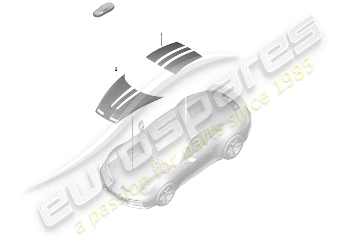 porsche 2019 (992-1) painting stencil 911 dakar rally design package part diagram