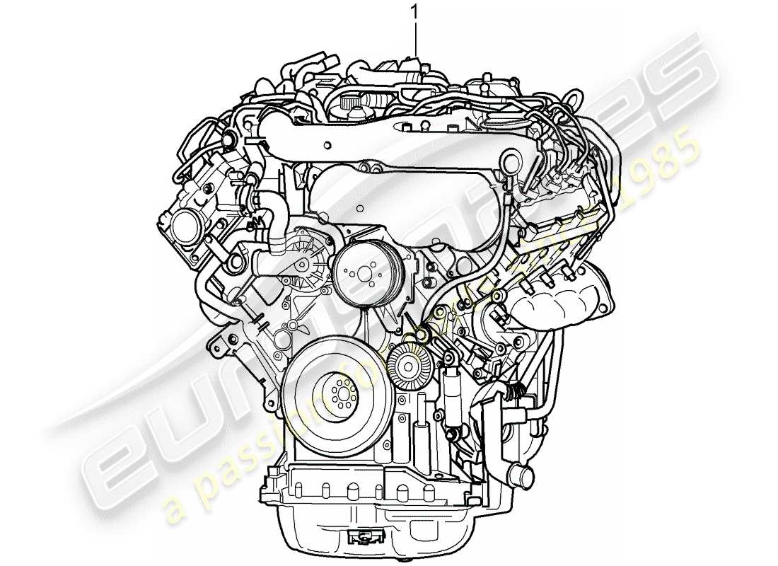 porsche 2008 (cayenne e1 9pa) replacement engine part diagram