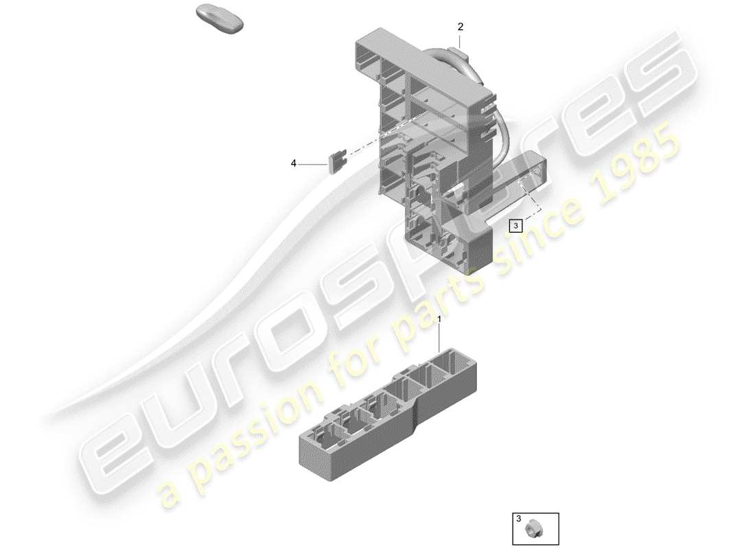 porsche 2020 (718 boxster spyder) fuse box/relay plate parts diagram