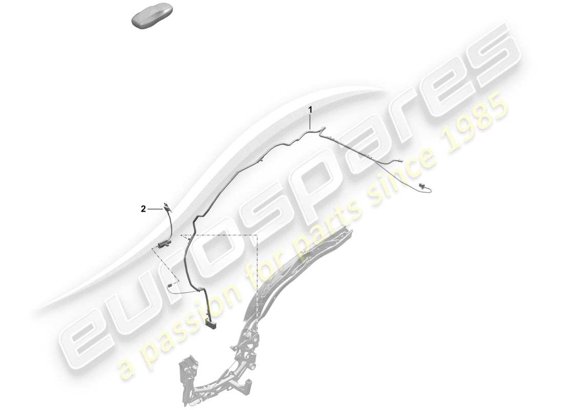 porsche 2019 (718 boxster spyder) convertible top part diagram