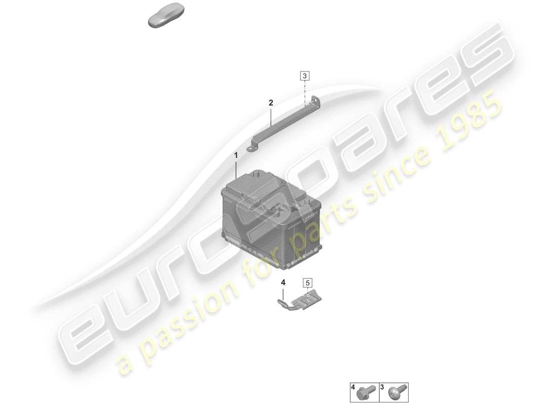 porsche 2019 (992-1) battery part diagram