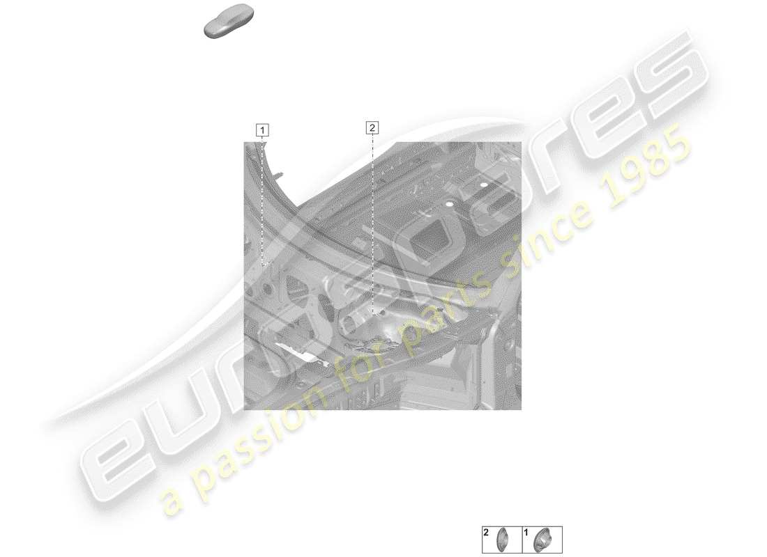 porsche 2020 (992-1) plugs for body parts diagram