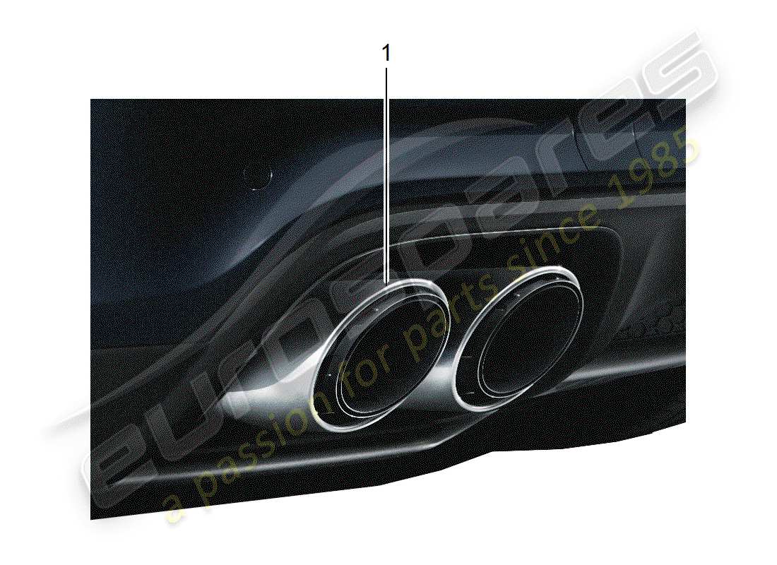 porsche tequipment cayenne (2003) tailpipe part diagram