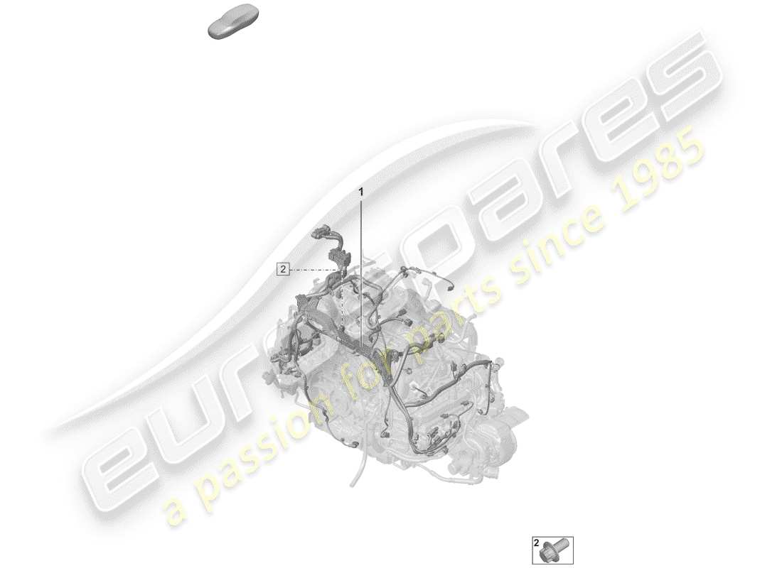 porsche 2019 (992-1) harness part diagram
