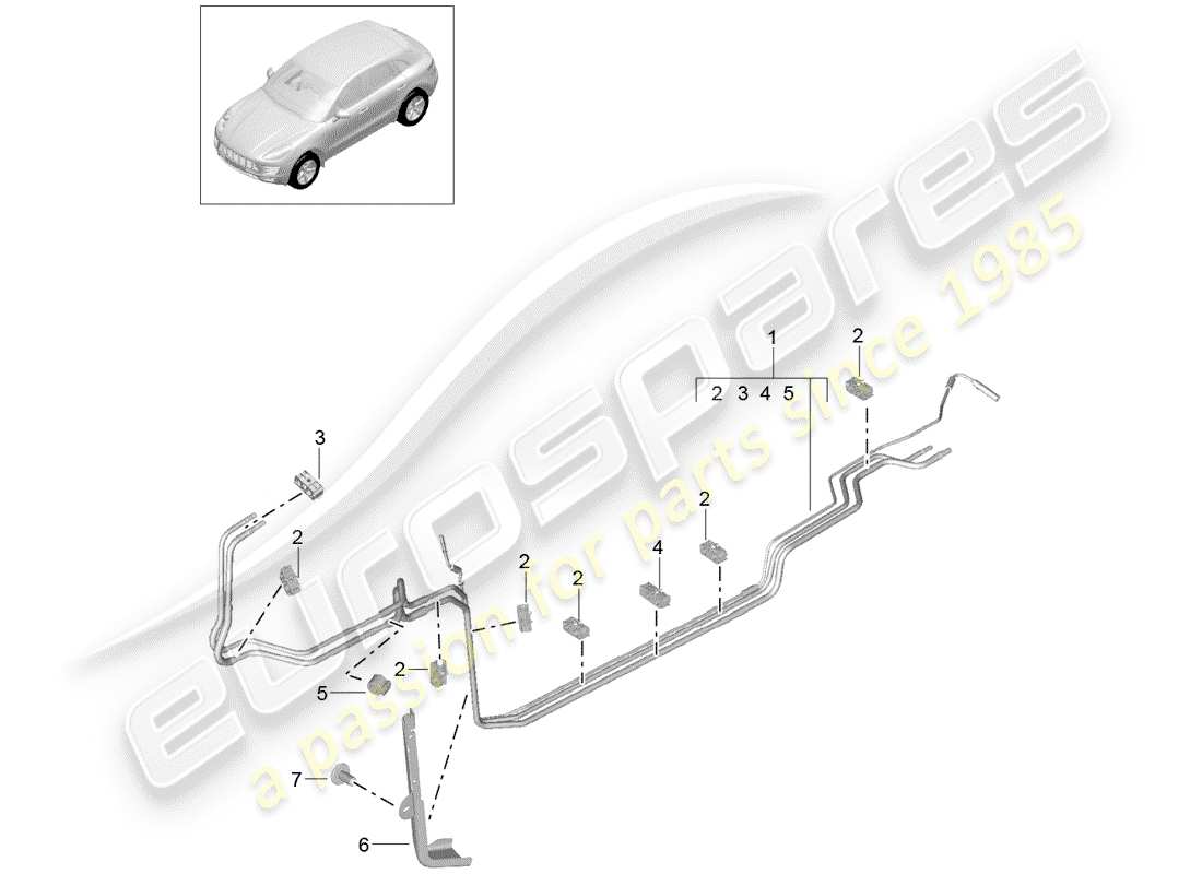 porsche 2018 (macan) fuel system part diagram
