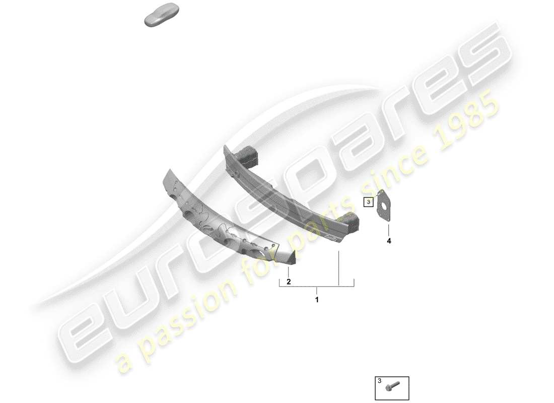 porsche 2020 (718 boxster spyder) bumper bracket parts diagram