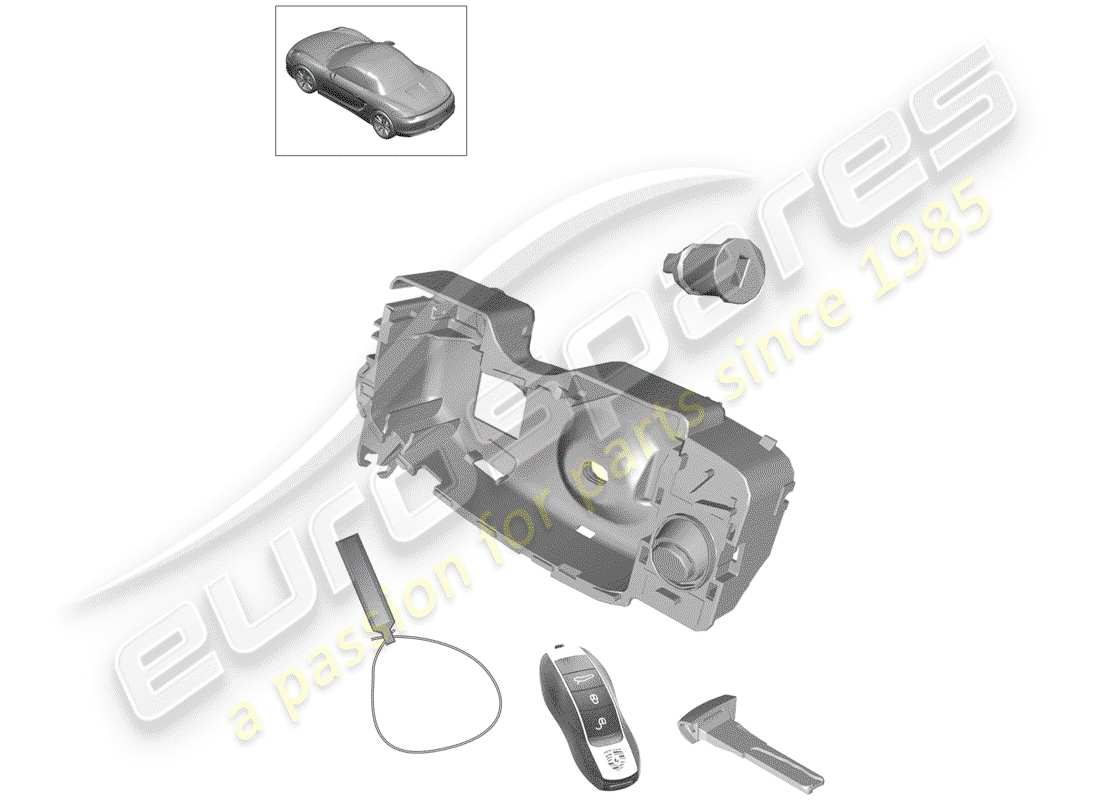 porsche boxster 981 (2012) repair kit parts diagram