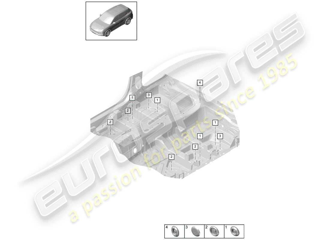 porsche 2018 (cayenne e3 9ya/9yb) plug part diagram