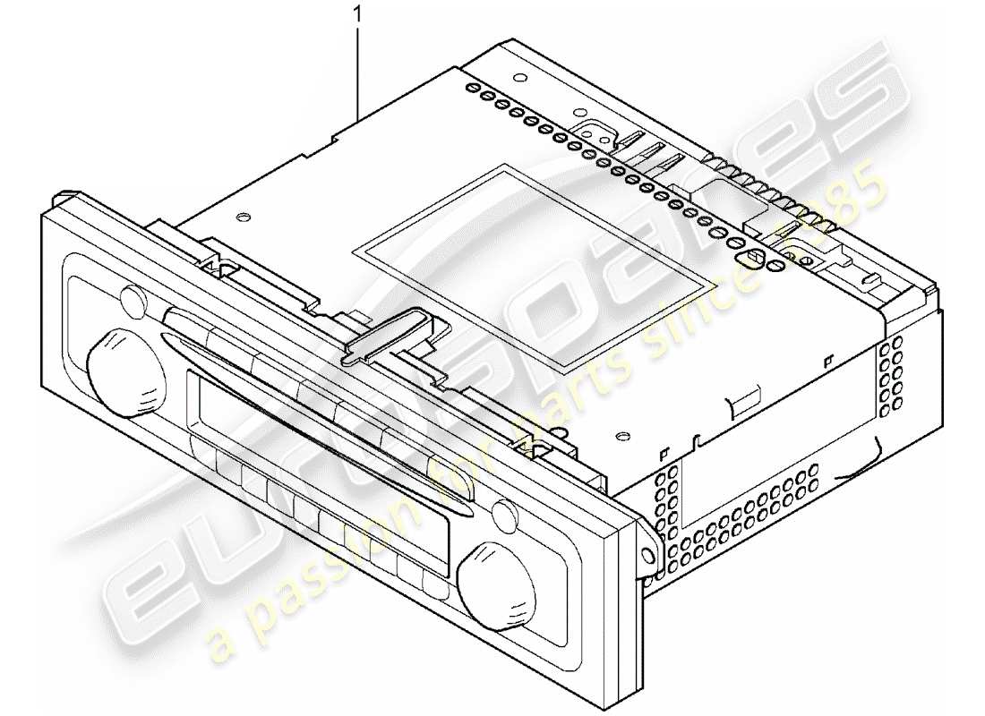 porsche 2004 (tequipment cayenne) radio unit part diagram