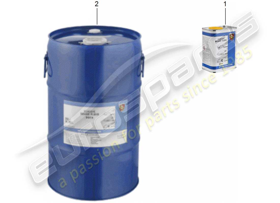porsche 2011 (accessories) brake fluid - porsche classic part diagram
