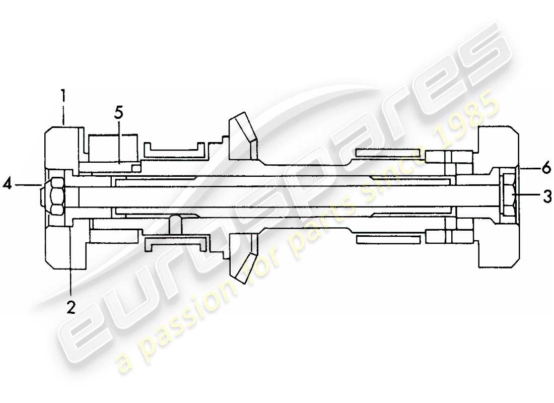 porsche 1962 (356b/356c) flywheel weights - for - camshaft - exhaust part diagram