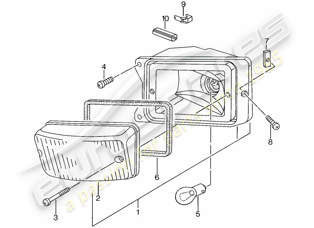 porsche 1983 (944) turn signal parts diagram