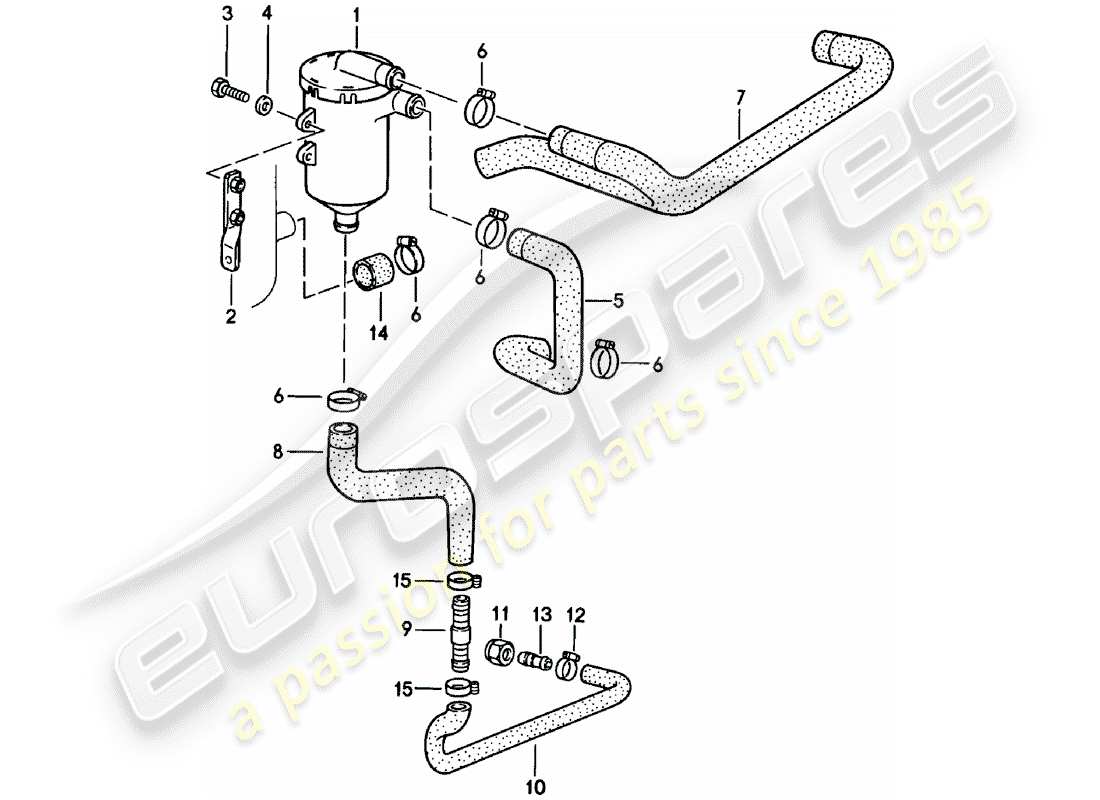 porsche 1978 (911) oil separator - - d - mj 1981>> part diagram