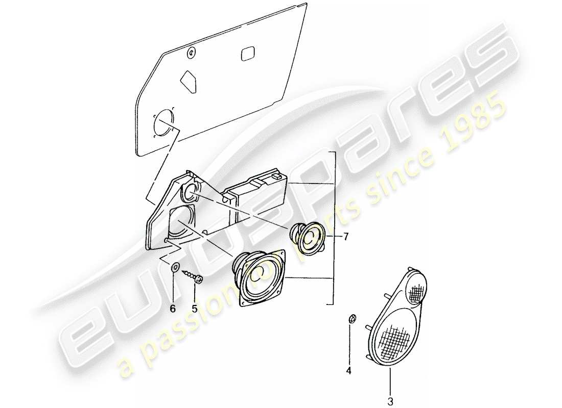 porsche tequipment catalogue (1991) sound system part diagram