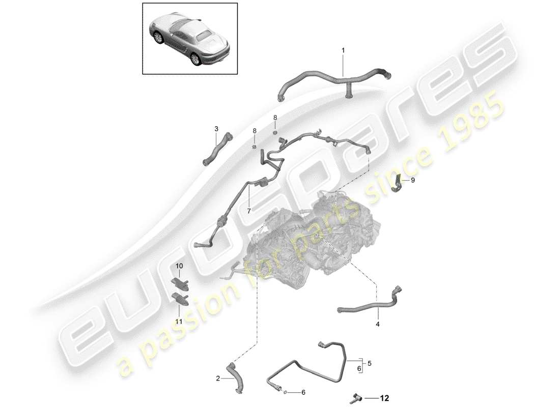 porsche 2019 (718 boxster) crankcase part diagram
