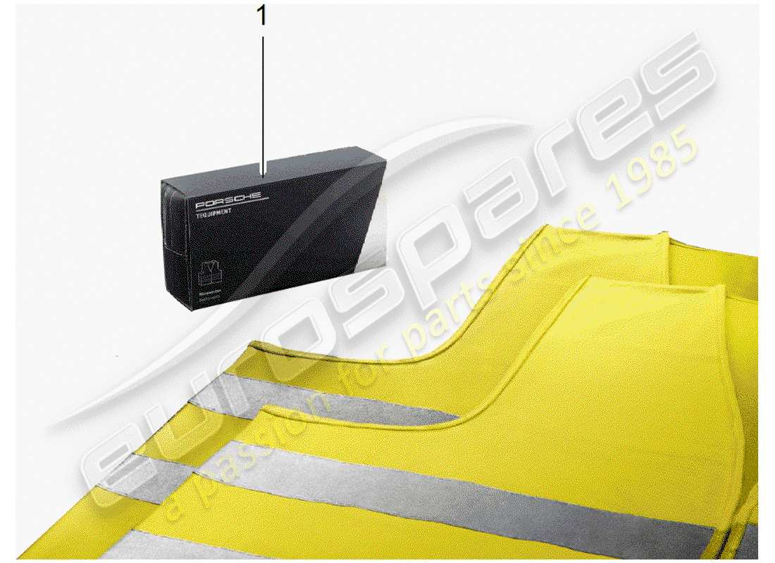 porsche 2005 (tequipment cayenne) warning vest part diagram