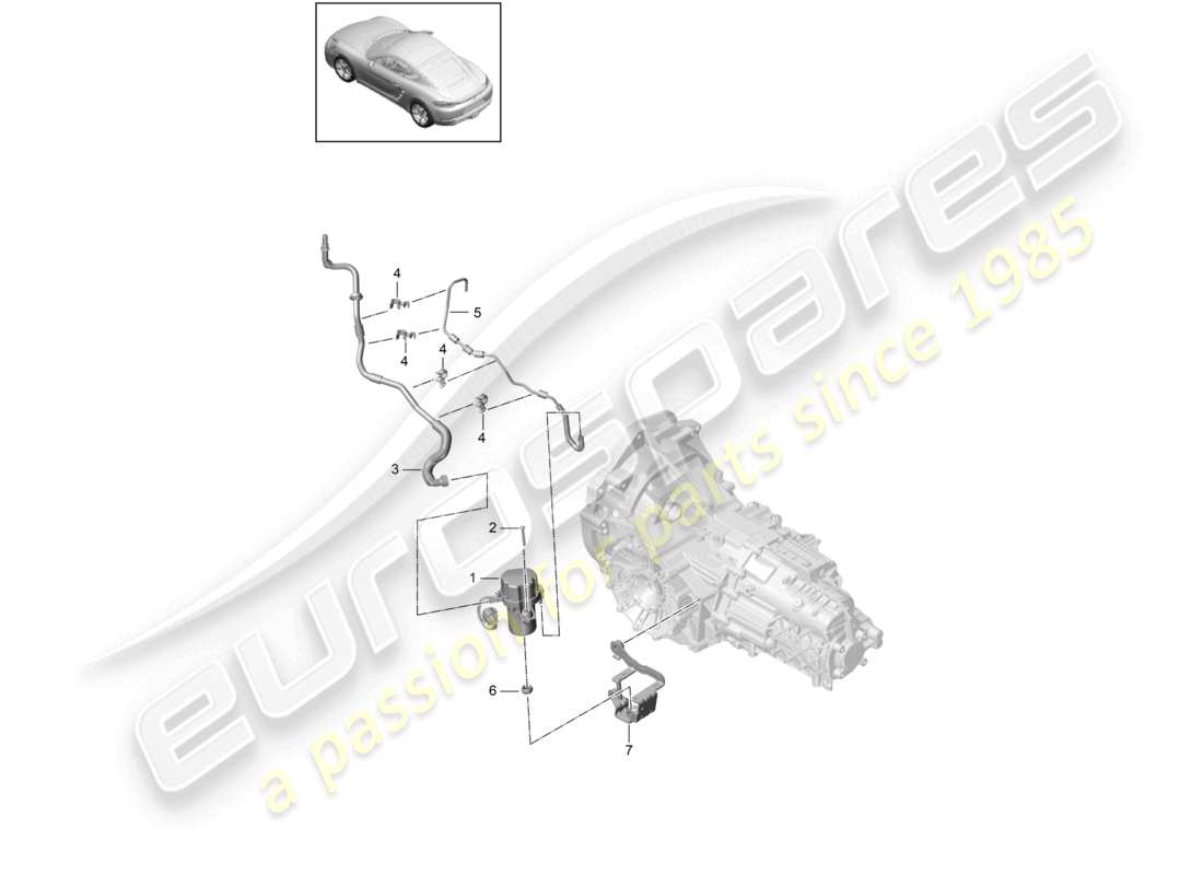 porsche 2020 (718 cayman) electric vacuum pump for brake parts diagram