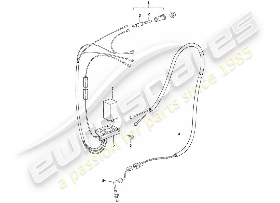 porsche 1986 (911) emission control part diagram