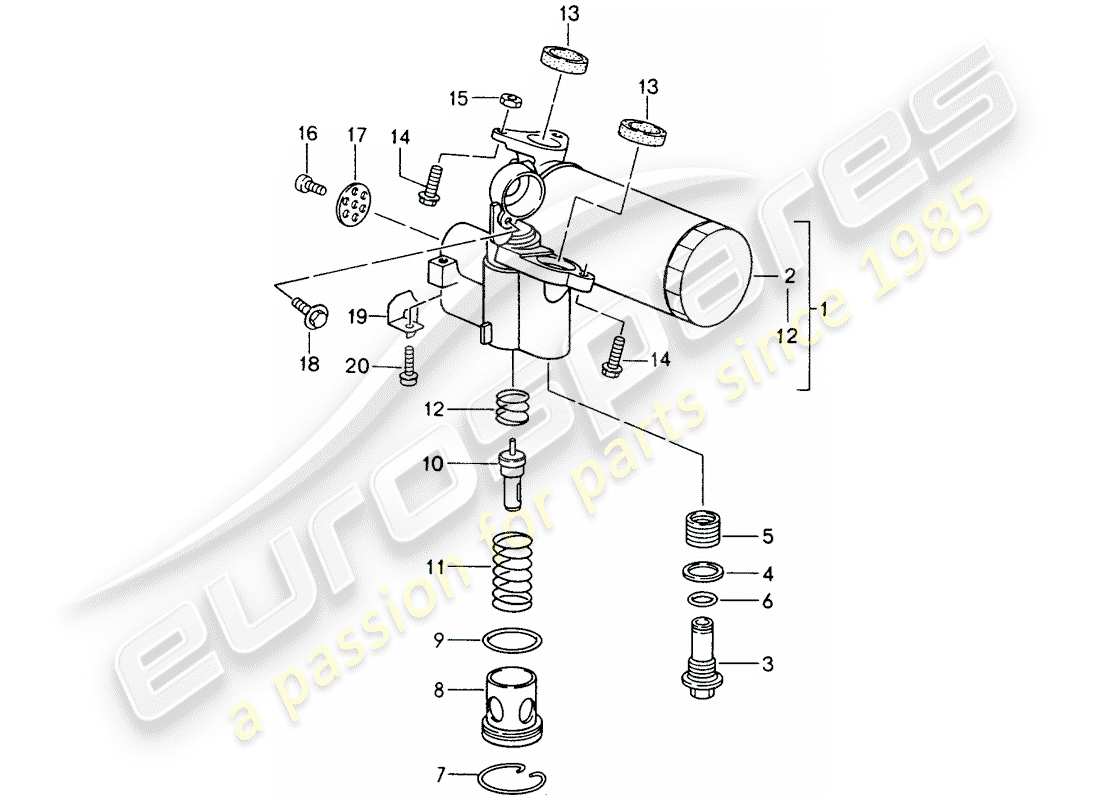 porsche 1995 (993) bracket - for - oil filter - and - thermostat part diagram