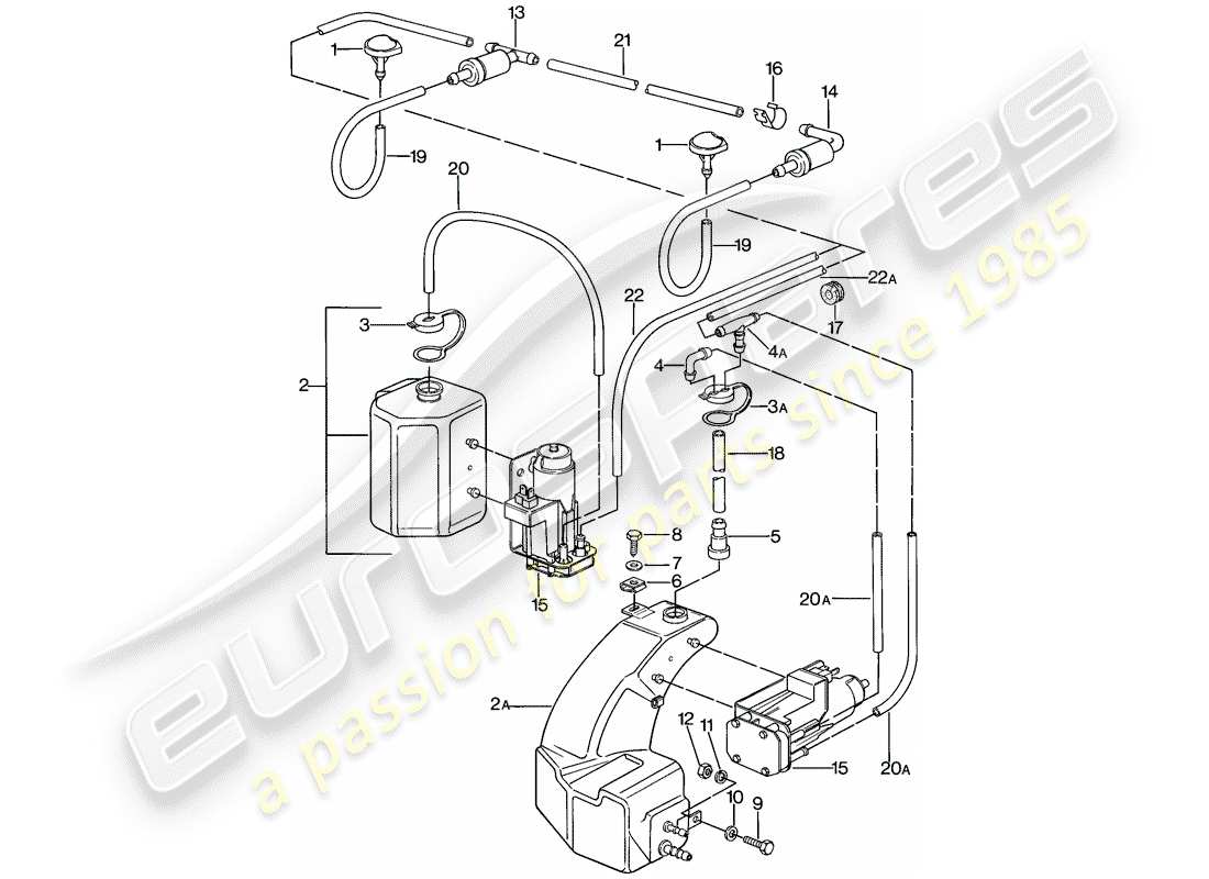 porsche 1978 (924) windshield washer unit - d >> - mj 1978 part diagram