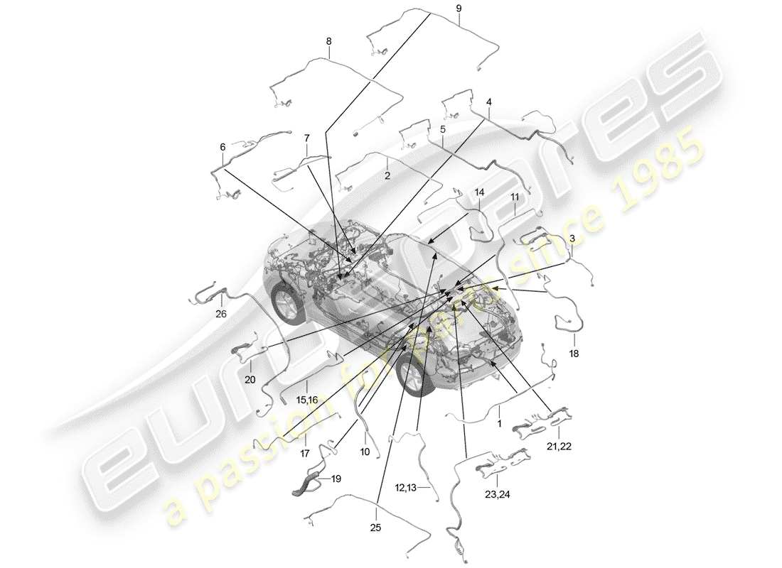 porsche macan (2018) single wiring part diagram