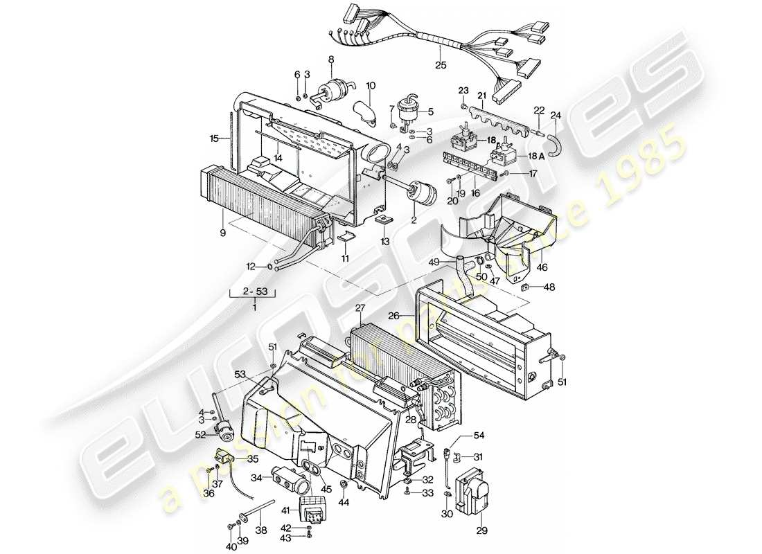 porsche 1982 (928) for - m 573 m 563 - air conditioner part diagram