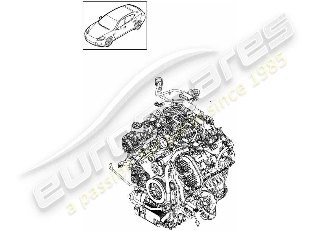 porsche 2010 (panamera 970) replacement engine part diagram