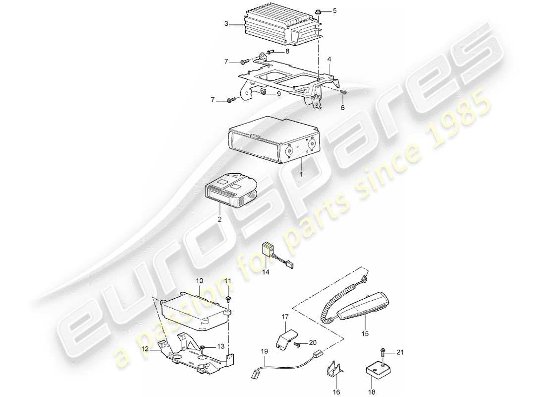 porsche 2003 (cayenne e1 9pa) amplifier part diagram