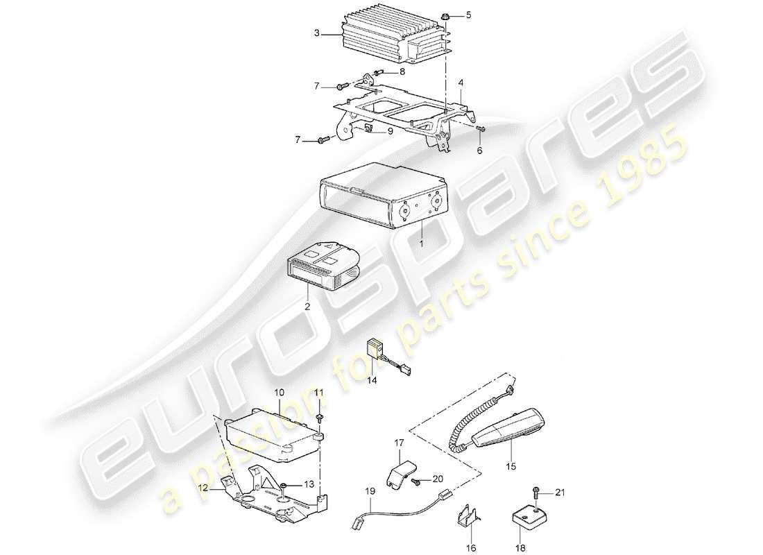 porsche cayenne (2003) amplifier part diagram