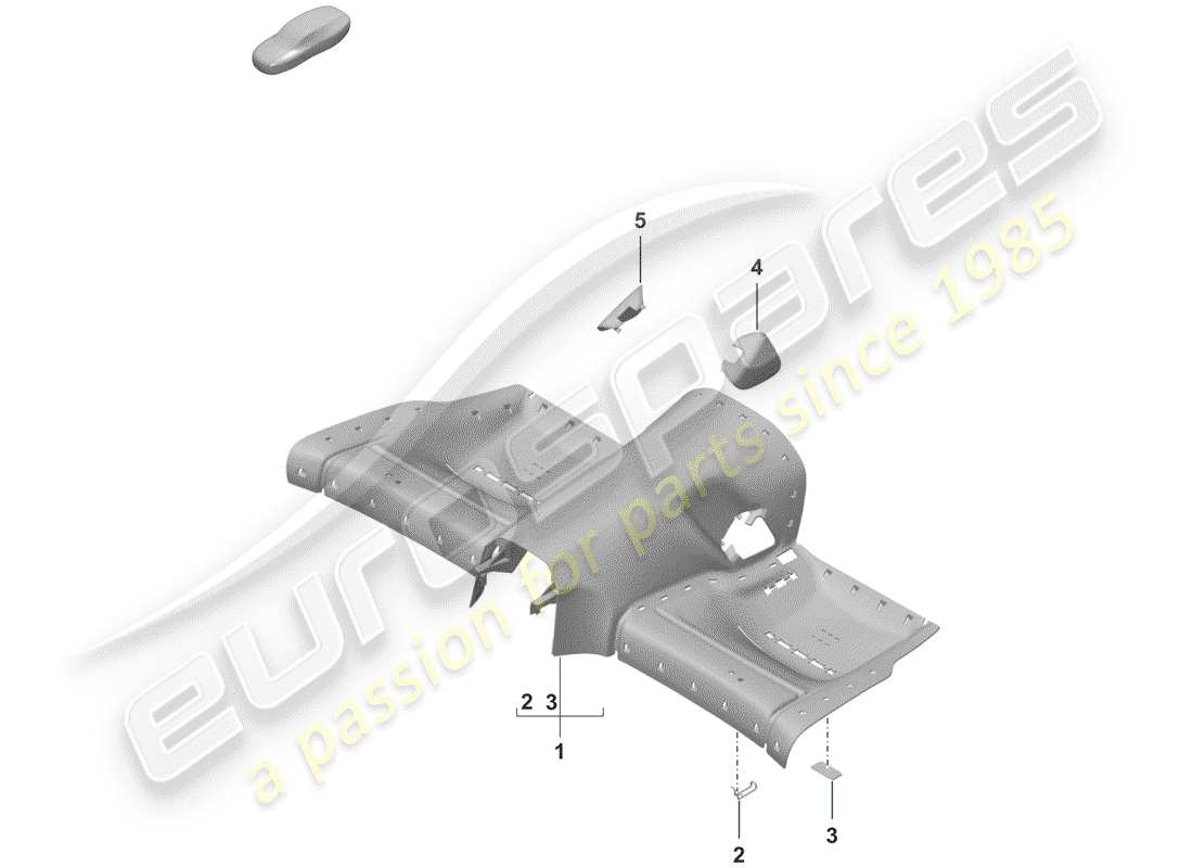 porsche 2019 (992-1) seat frame part diagram