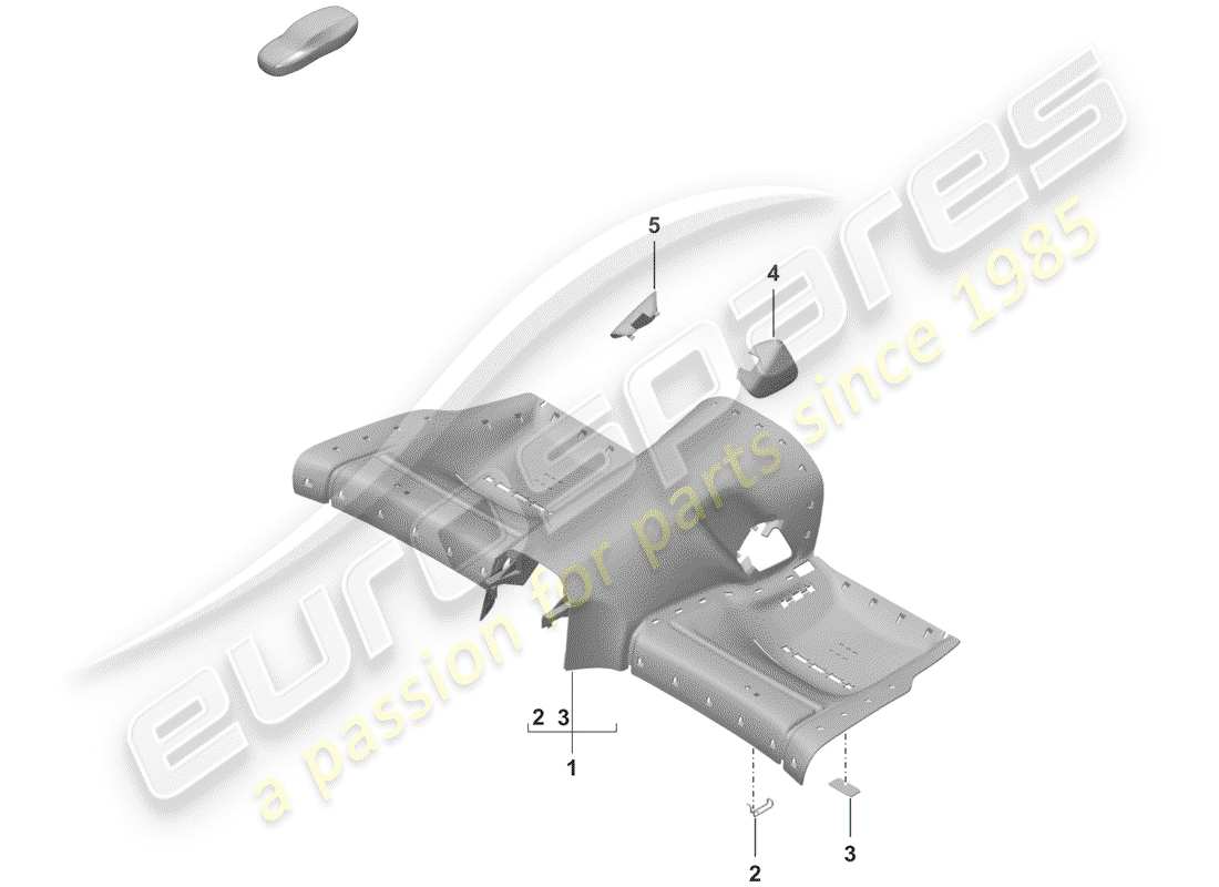 porsche 992 (2019) seat frame parts diagram