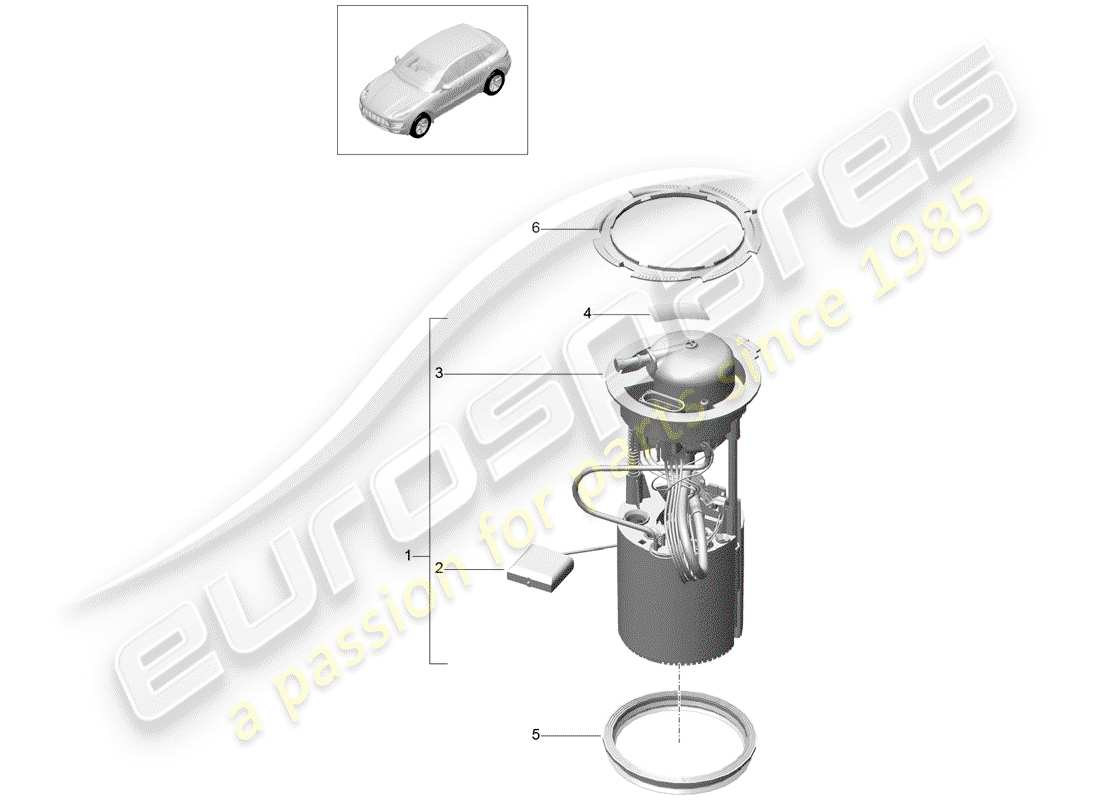 porsche 2014 (macan) fuel pump part diagram