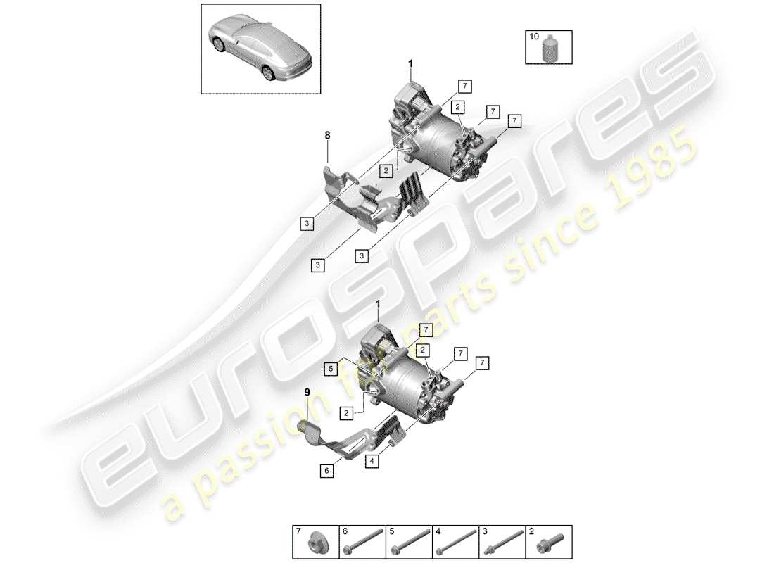 porsche 2018 (panamera 971-1) air conditioner part diagram
