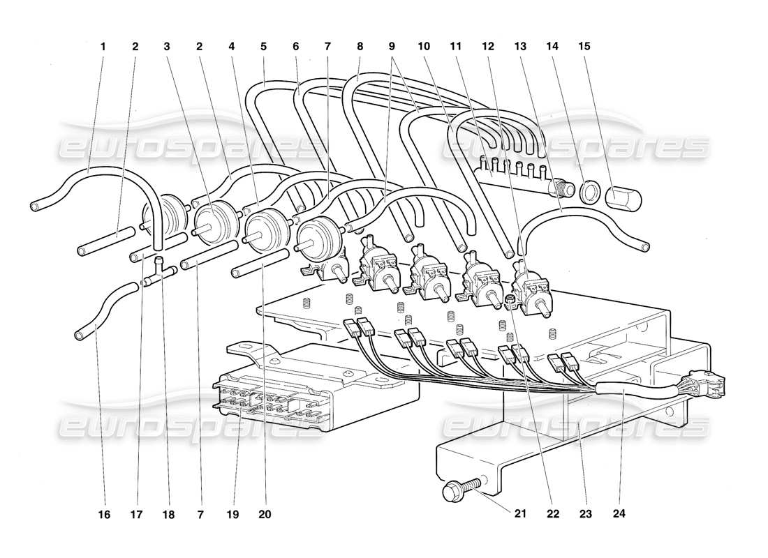 lamborghini diablo sv (1997) climate control parts diagram